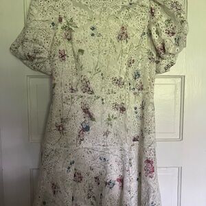 Gianni Bini White Floral Lace Dress